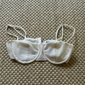 Princess Polly bra crop top white